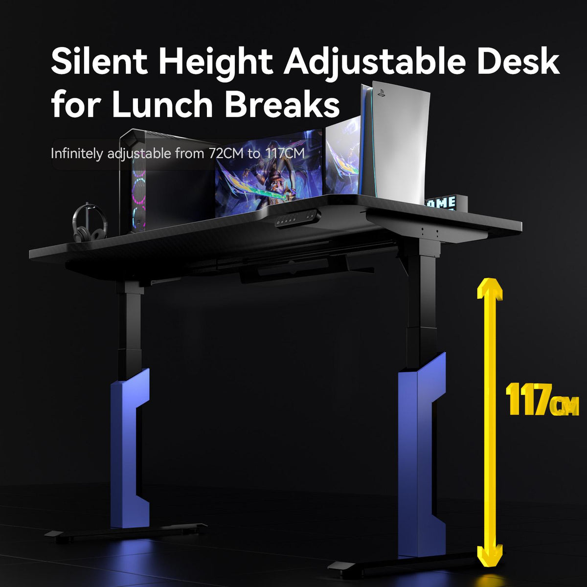 VD1S Meja Gaming Meja Komputer Meja Kerja Meja PC Gaming Computer Desk