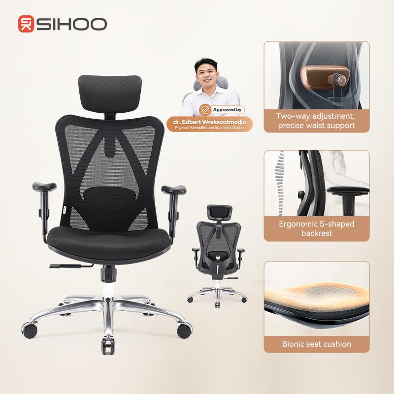 M18 Kursi Busa Jaring Kantor Ergonomis Kursi Kerja empuk nyaman minimalis estetik