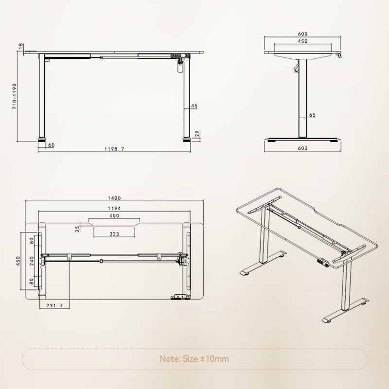 D03 Meja Kerja Elektrik Meja Belajar Meja Komputer Meja Kantor Gaming Adjustable Standing Desk