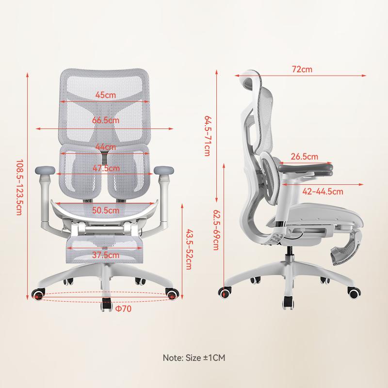 S100 Putih Kursi Kerja Kantor Ergonomic Minimalis Kursi Belajar Kenyamanan Kursi Angkat Hidrolik Putar Kursi Gaming
