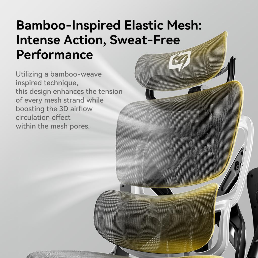 M7S – Premium Ergonomic Gaming Chair | Full Mesh | Reclining | 3D Airflow | BIFMA Tested