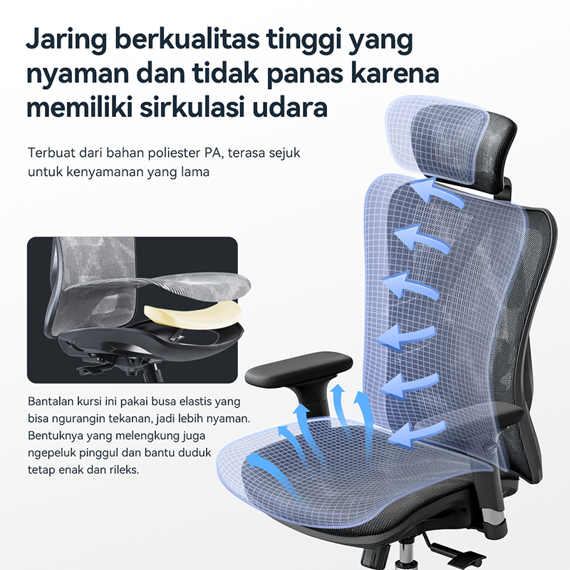 M57 Full Mesh Breathable Office Chair for Sedentary Lifestyle