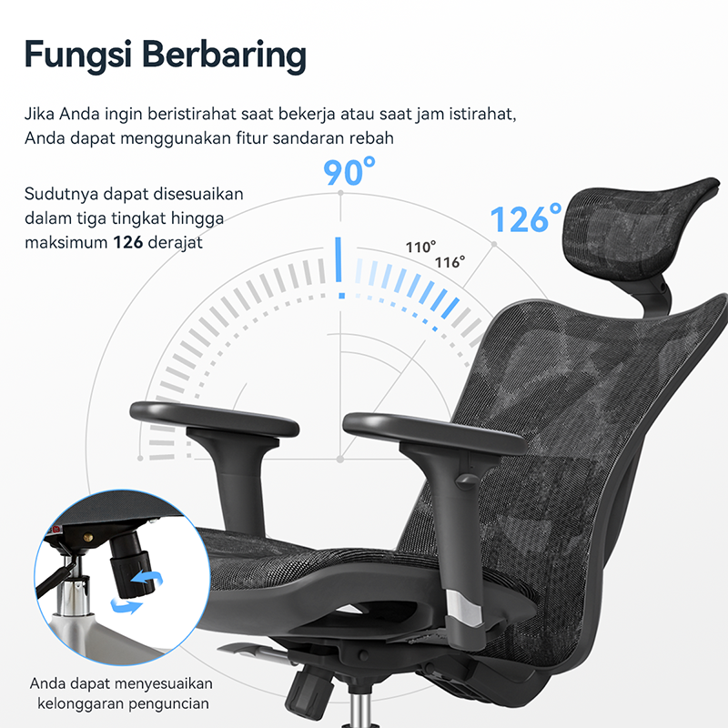 M57 Full Mesh Breathable Office Chair for Sedentary Lifestyle