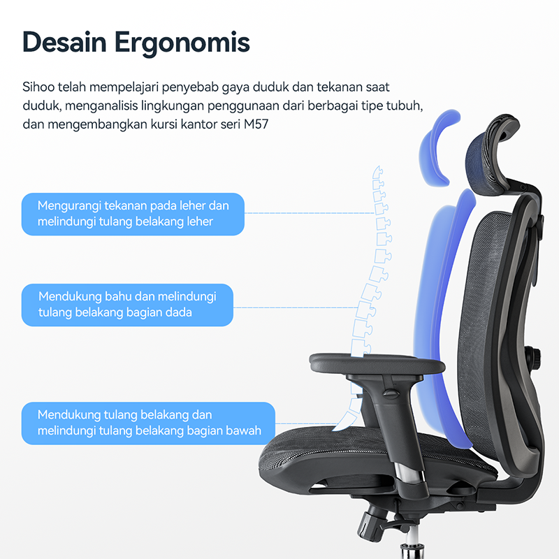 M57 Full Mesh Breathable Office Chair for Sedentary Lifestyle