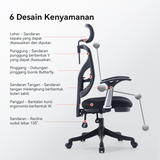 SIHOO Office Chair M56-202 Kursi Kerja Kantor Ergonomic Kursi gaming kursi rumah dengan sandaran kaki