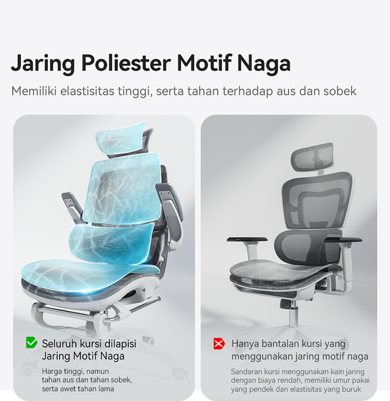 M59AS Ergonomic Office Chair with Dual-Section Backrest
