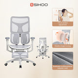 S100 Putih Kursi Kerja Kantor Ergonomic Minimalis Kursi Belajar Kenyamanan Kursi Angkat Hidrolik Putar Kursi Gaming