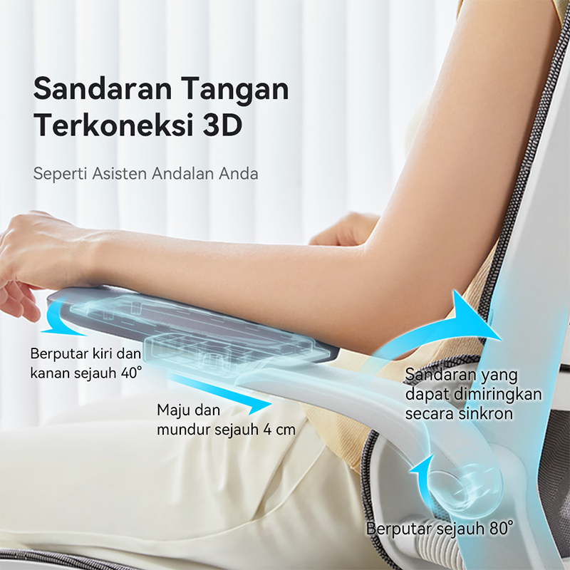 M59AS Ergonomic Office Chair with Dual-Section Backrest