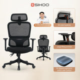 M56C-V2 Hitam Kursi Kerja Kantor Ergonomic