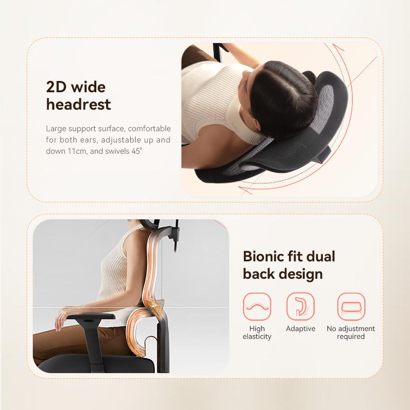 M56C Kursi Kerja Kantor Ergonomic Kursi Belajar Hitam
