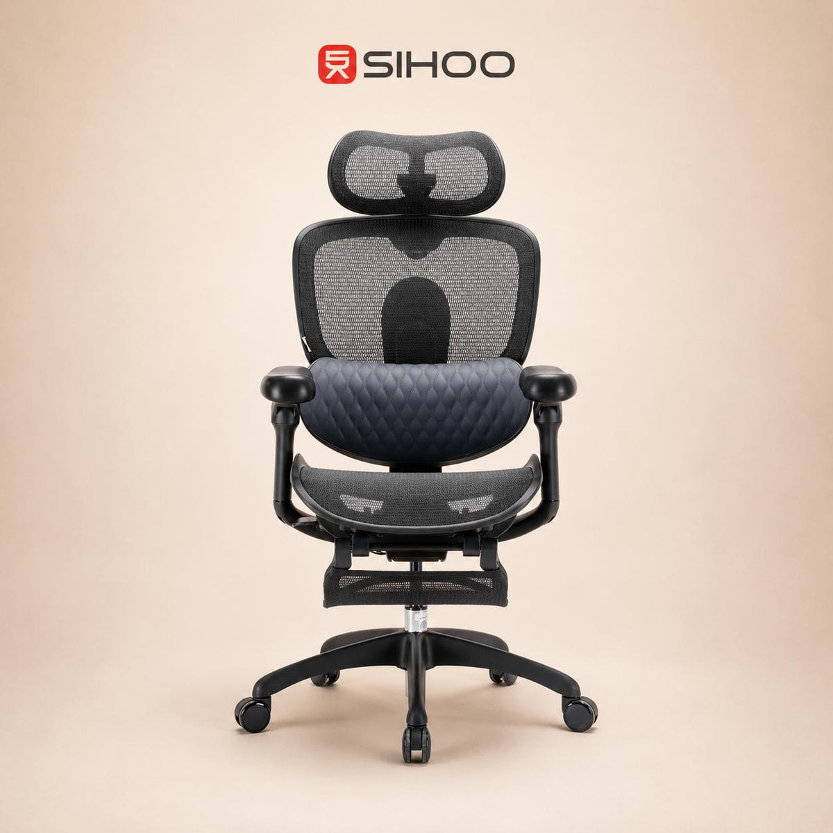 C300 Lite V2 Kursi Kantor Ergonomis Kursi Kerja Mesh Reclining Dynamic Lumbar Support