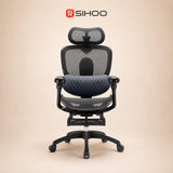 C300 Lite V2 Kursi Kantor Ergonomis Kursi Kerja Mesh Reclining Dynamic Lumbar Support