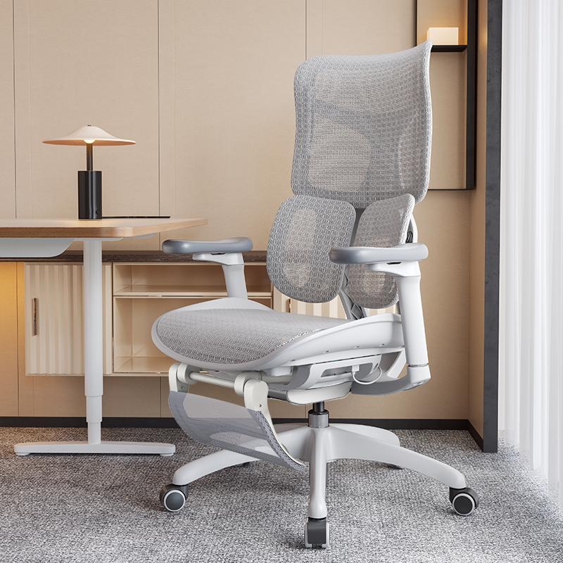 S100 Putih Kursi Kerja Kantor Ergonomic Minimalis Kursi Belajar Kenyamanan Kursi Angkat Hidrolik Putar Kursi Gaming