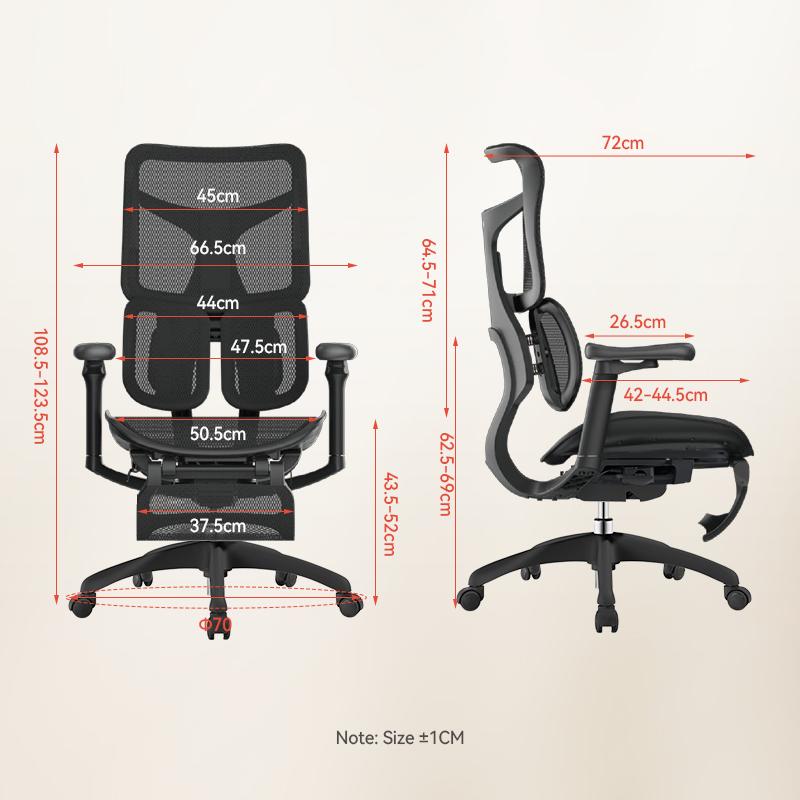 S100 Hitam Doro S100 Kursi Kerja Kantor Ergonomic