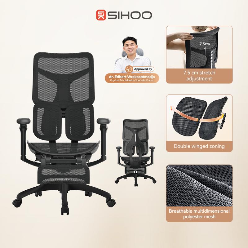 S100 Hitam Doro S100 Kursi Kerja Kantor Ergonomic
