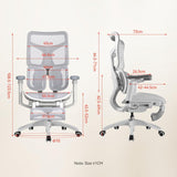 S100 Putih Kursi Kerja Kantor Ergonomic Minimalis Kursi Belajar Kenyamanan Kursi Angkat Hidrolik Putar Kursi Gaming