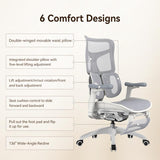 S100 Putih Kursi Kerja Kantor Ergonomic Minimalis Kursi Belajar Kenyamanan Kursi Angkat Hidrolik Putar Kursi Gaming